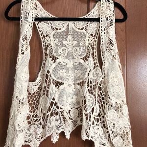 Crotchet Boho lace vest
